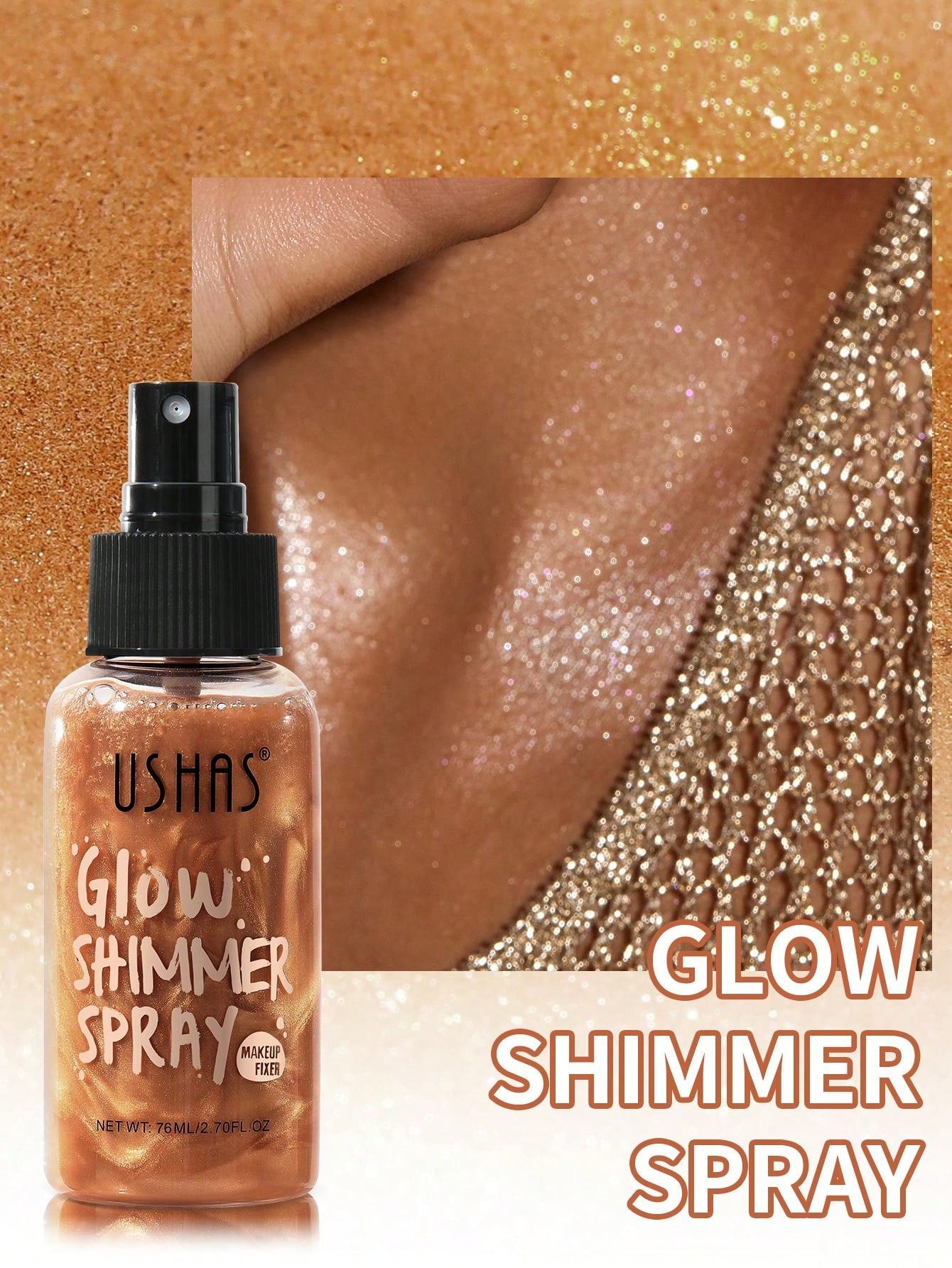Shein Highlight USHAS Glow Shimmer spray For Full Body