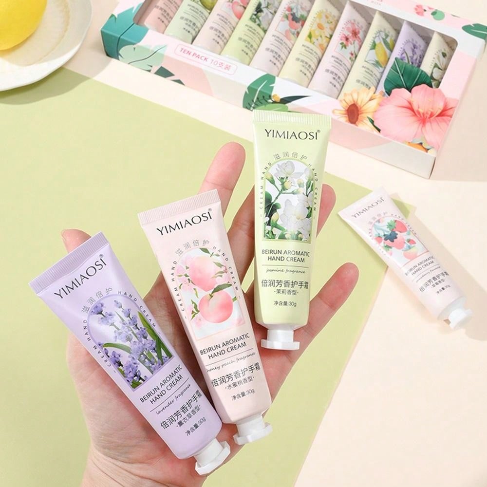 Shein10pcs/Box Floral & Fruity Hand Cream Gift Set Moisturizing