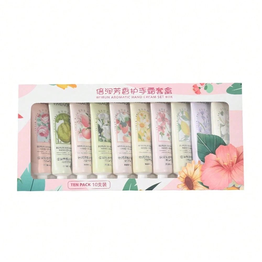 Shein10pcs/Box Floral & Fruity Hand Cream Gift Set Moisturizing