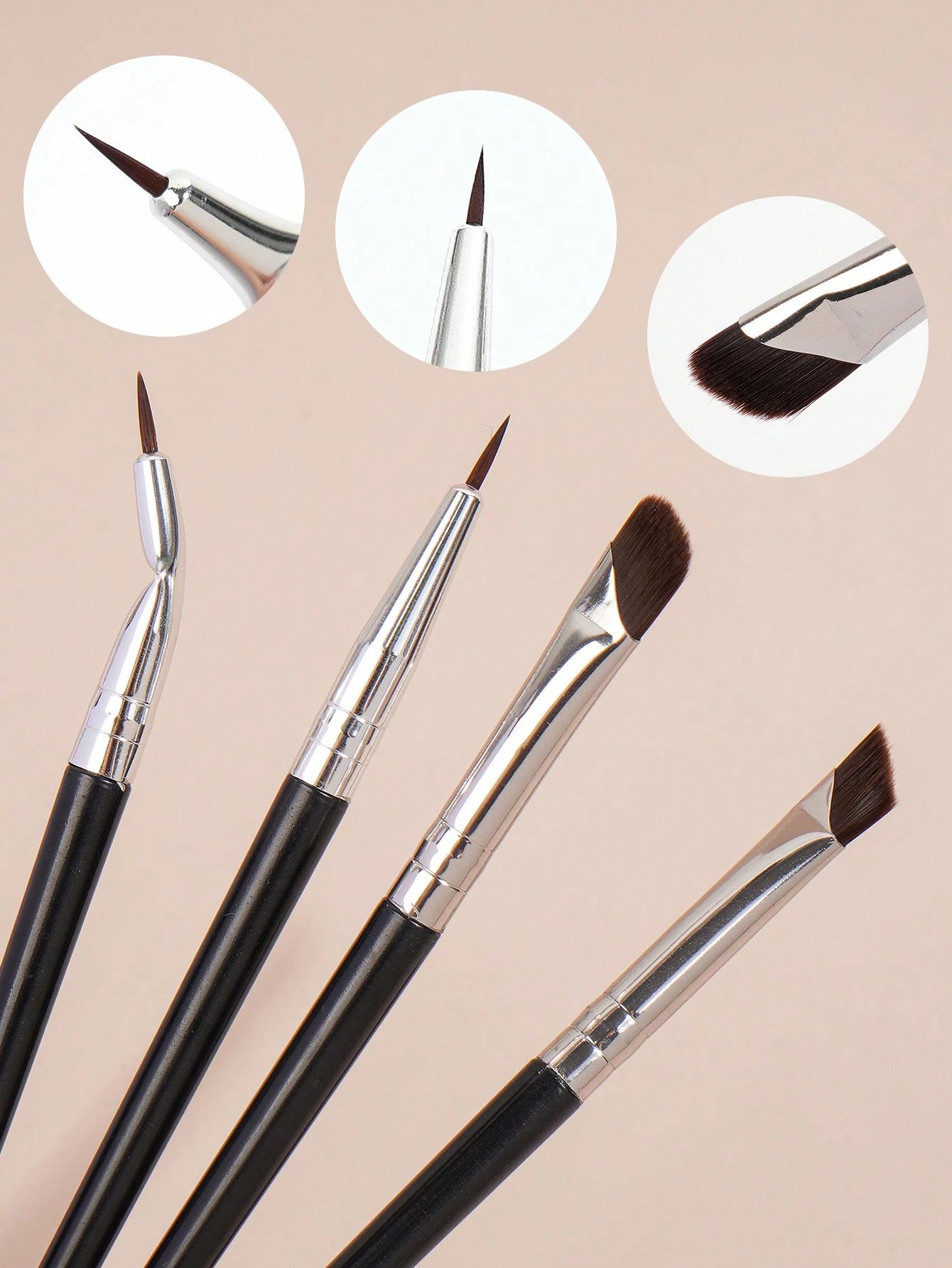Maange Makeup Brush 7Pcs Black