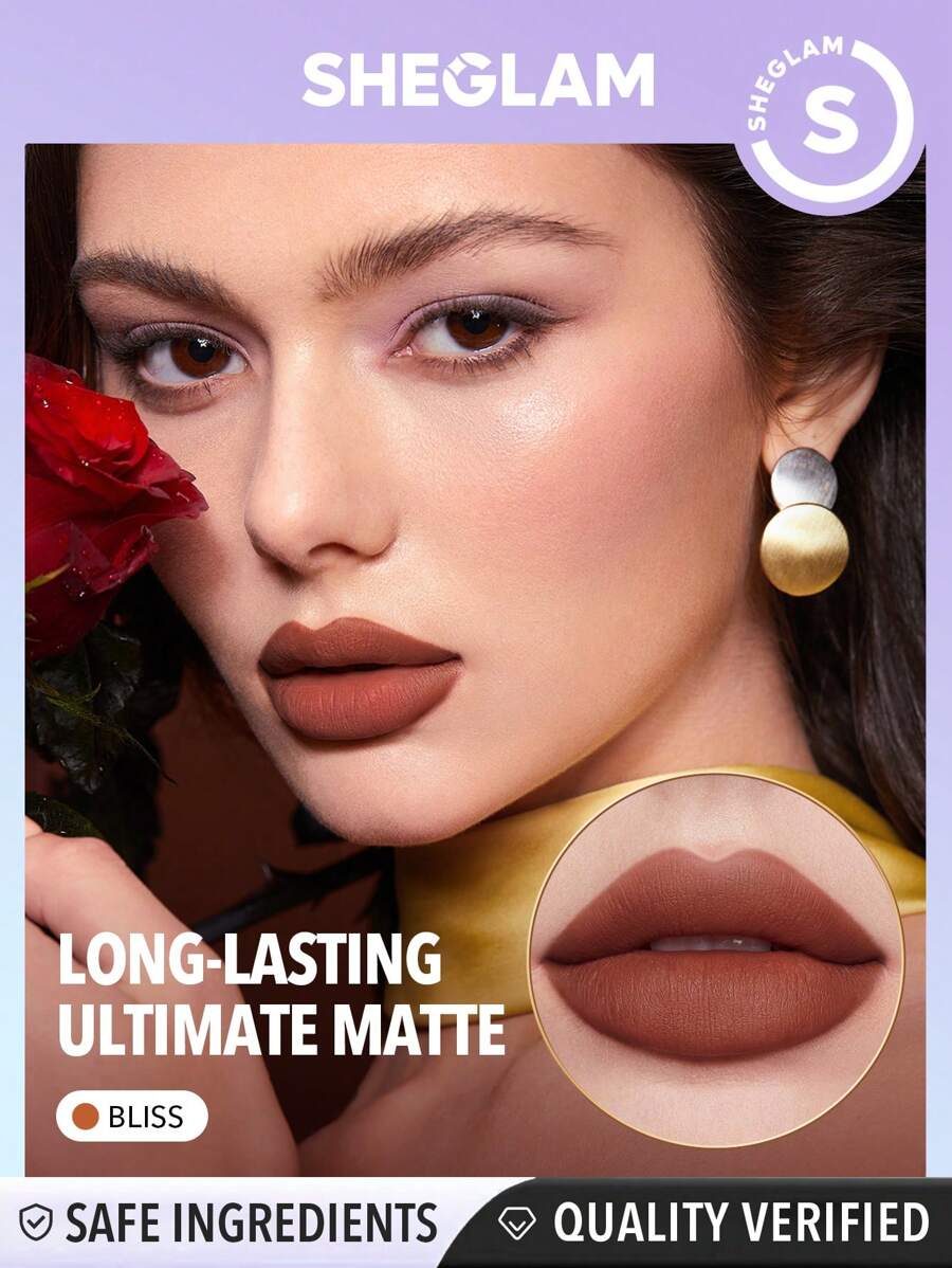 Sheglam Dynamatte Boom Long Lasting Matte Lipstick ember rose