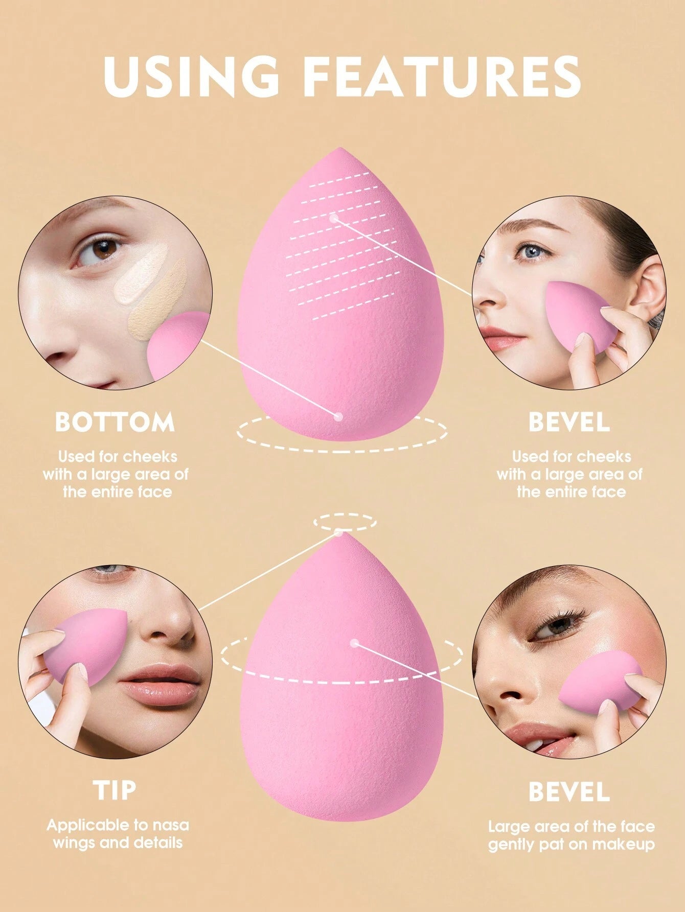 Shein 20pcs Makeup Brush Set &1pc Storage Stand+6PCS Makeup Puff+5PCS Makeup Sponge