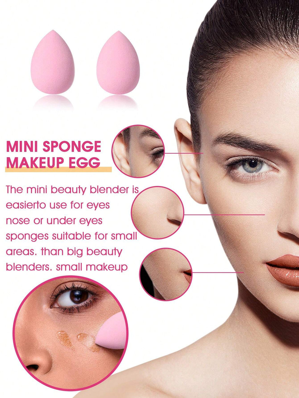 Shein 20pcs Makeup Brush Set &1pc Storage Stand+6PCS Makeup Puff+5PCS Makeup Sponge