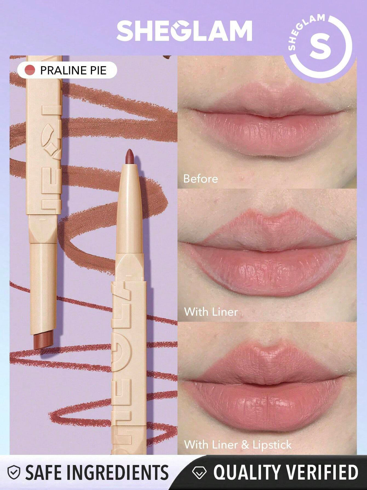 Sheglam Glam 101 Lipstick and Liner Duo
