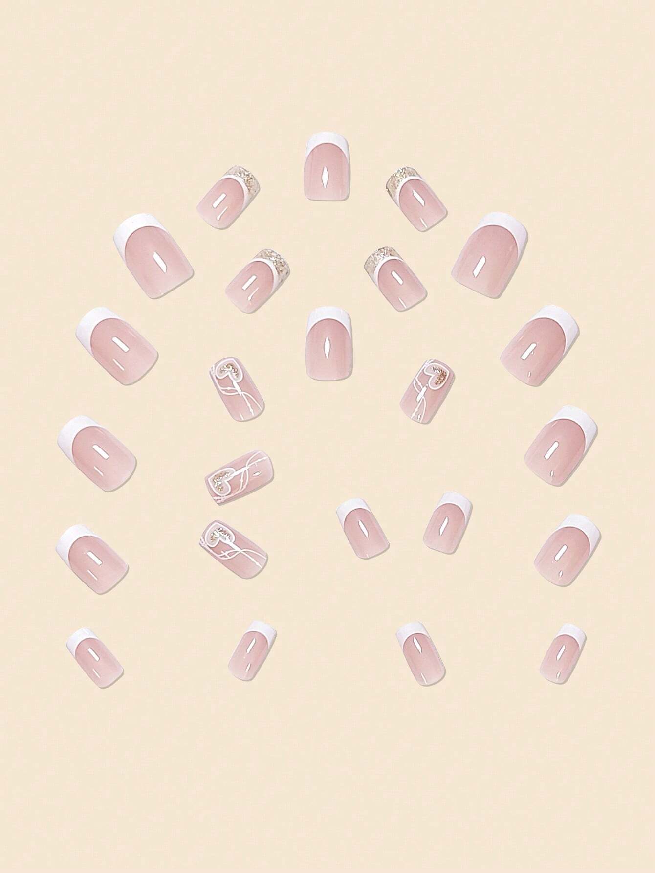 Shein 24pcs Square Shape False Nails