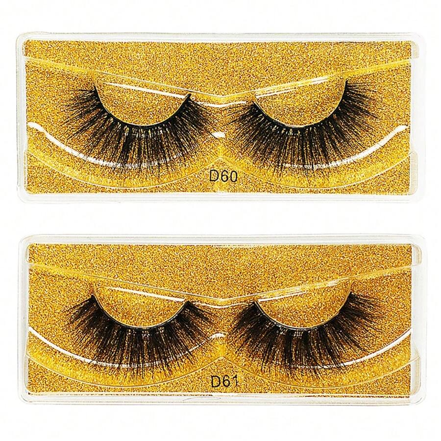 Shein 10 Pairs Mink Lashes 3d Mink Eyelashes Natural