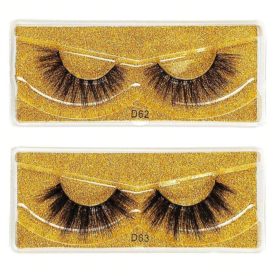Shein 10 Pairs Mink Lashes 3d Mink Eyelashes Natural