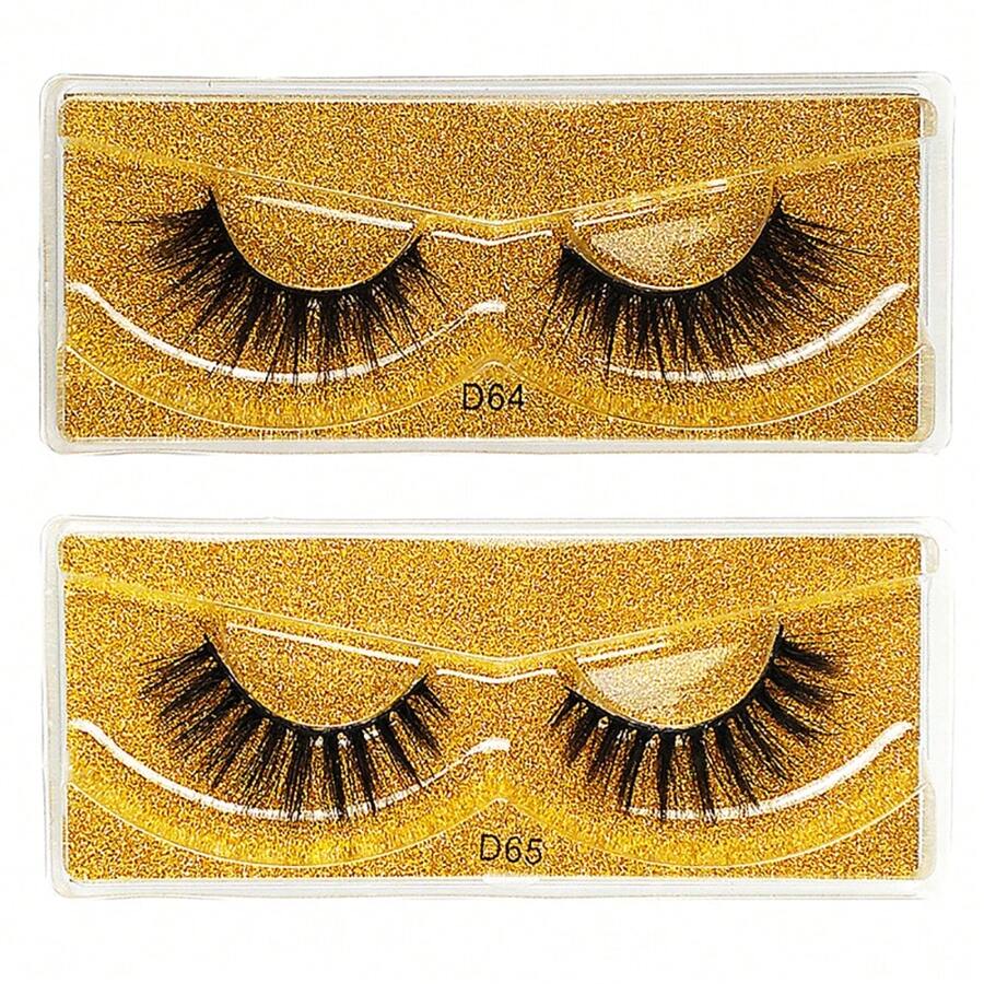 Shein 10 Pairs Mink Lashes 3d Mink Eyelashes Natural