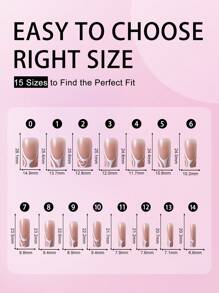 Shein Champagne Nail Polish 120 pieces