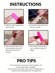 Shein 24 pieces of long oval French gradient nail stickers for Ramadan
