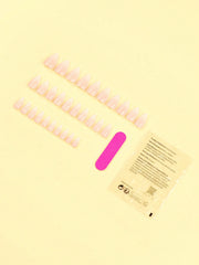 Shein 30Pcs French Short Almond Shape Nails