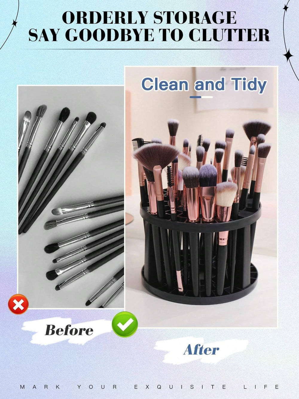 Shein 20pcs Makeup Brush Set and 1pc Storage Stand+6PCS Makeup Puff+5PCS Makeup Sponge with bag