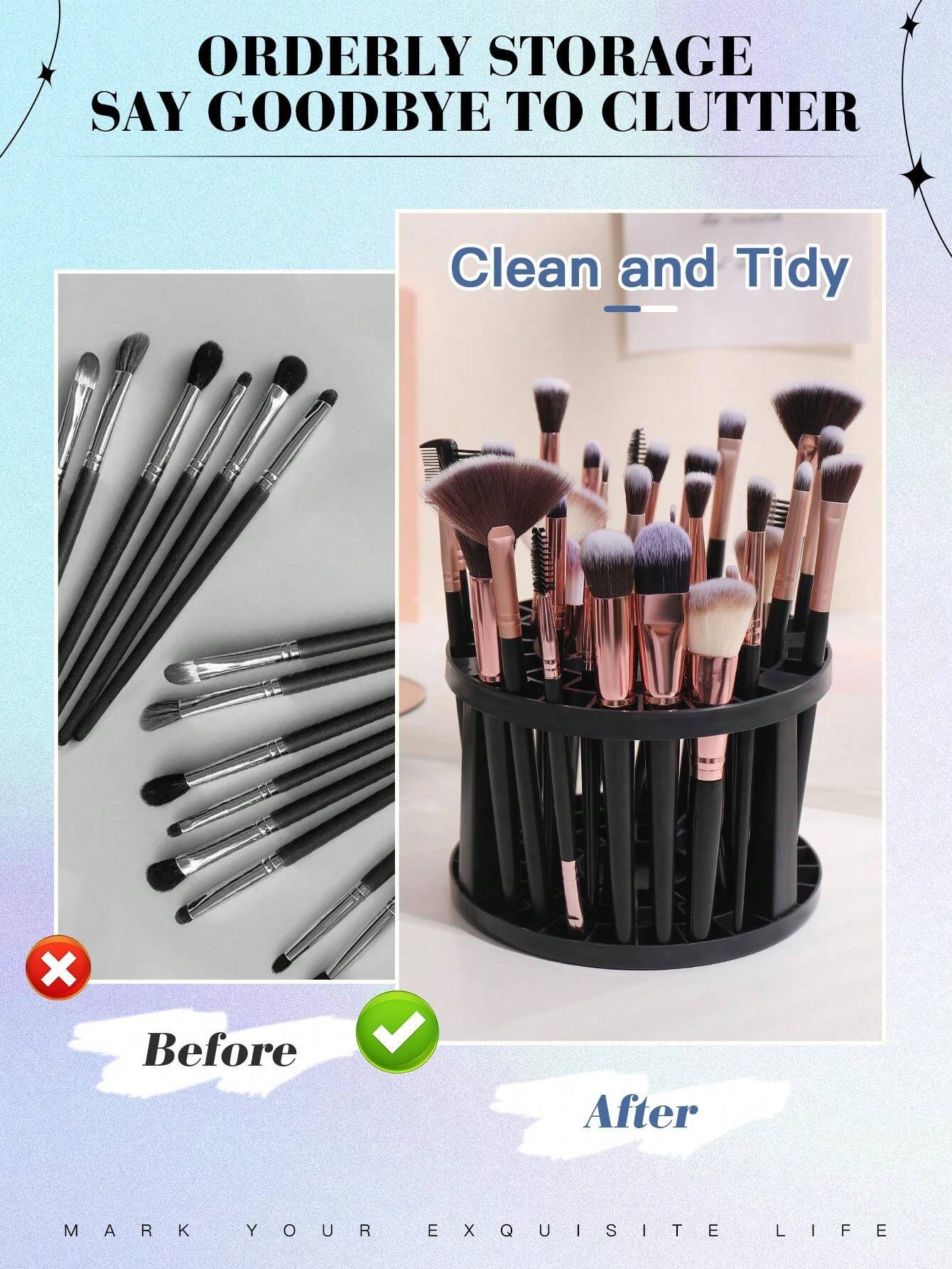 Shein 20pcs Makeup Brush Set &1pc Storage Stand+6PCS Makeup Puff+5PCS Makeup Sponge
