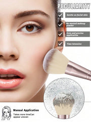SheIn Maange Professional Makeup Brush Set 20 Pieces - Beige