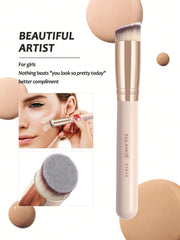 Maange 10Pcs Makeup Brush Set Beige With Bag