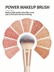 Maange 10Pcs Makeup Brush Set Beige With Bag