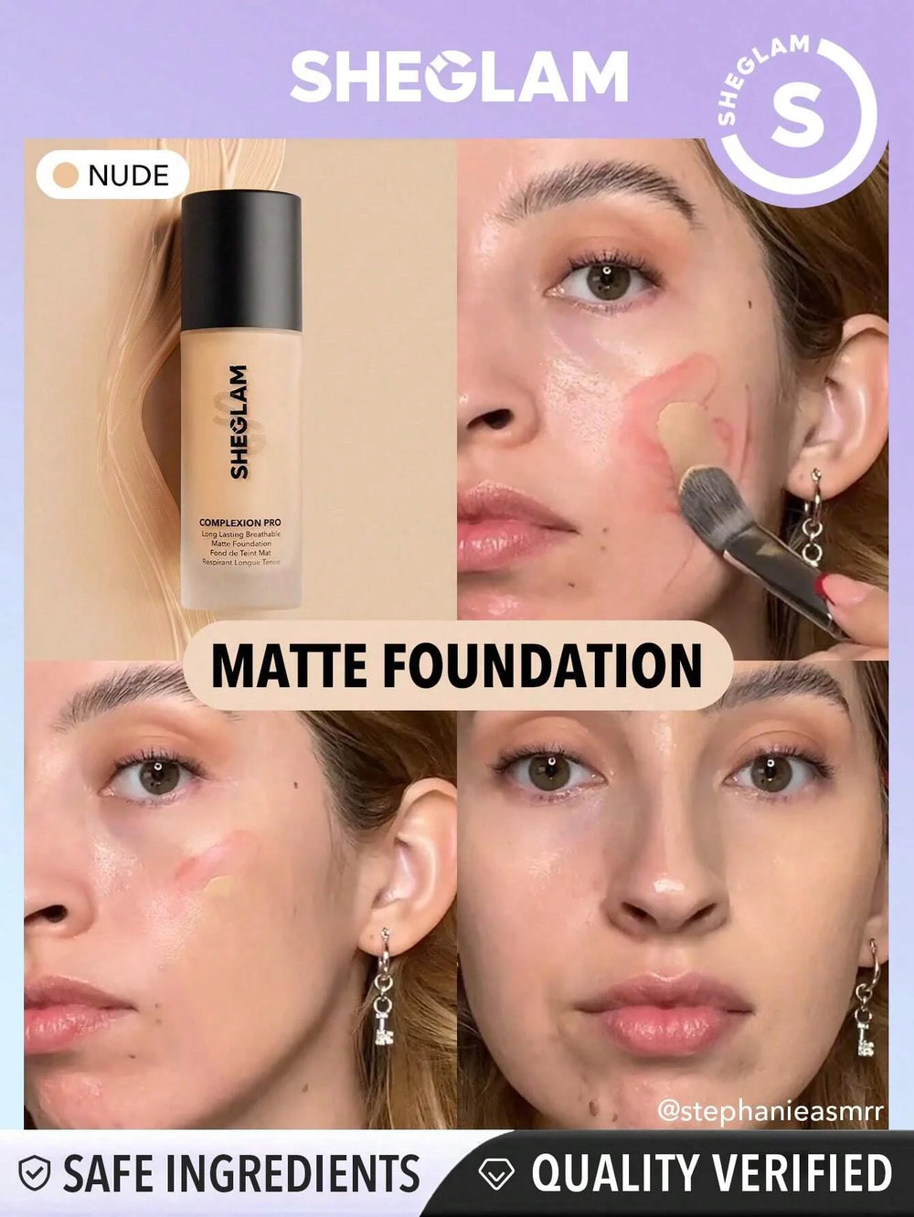 Sheglam Complexion Pro Long Lasting Breathable Matte Foundation