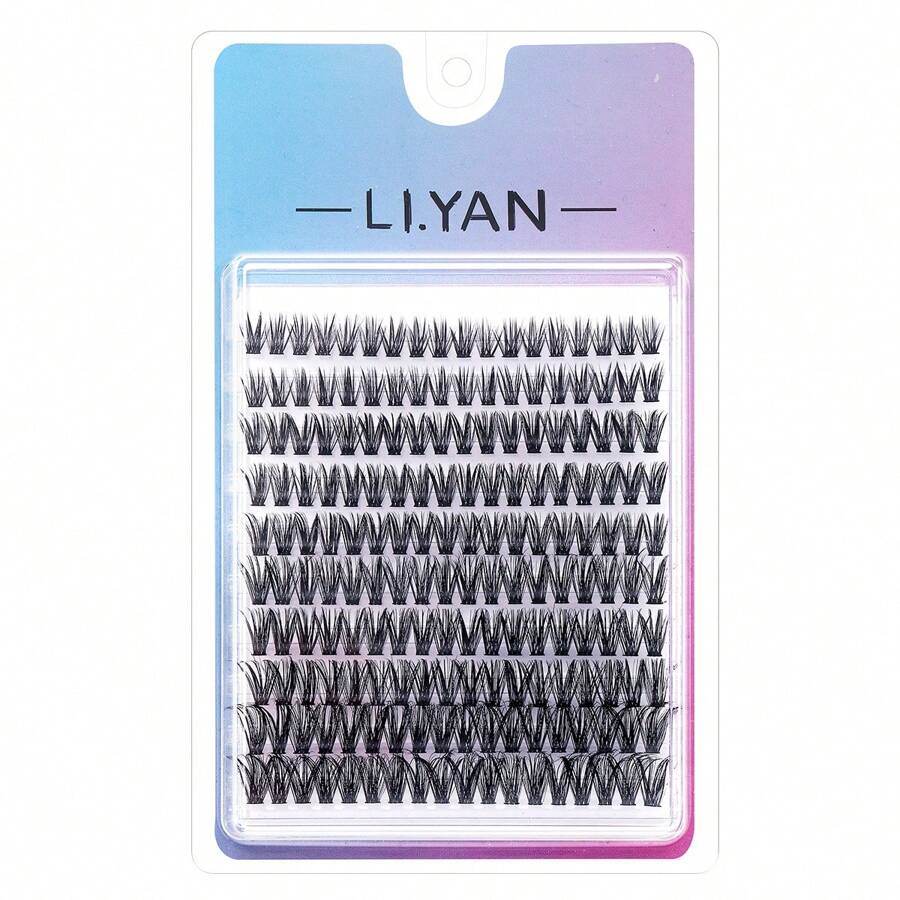 Shein LIYAN Easy -To-Use Eyelash Extension Kit - 180 Cluster With Glue+Tweezers
