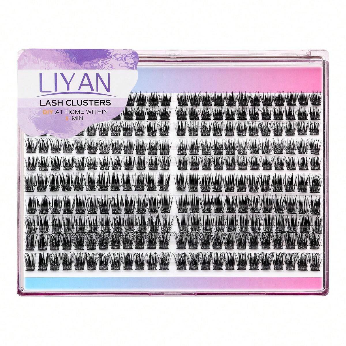 Shein Eyelash Extension Kit 240pcs Mixed Individual Cluster With Glue+Tweezers