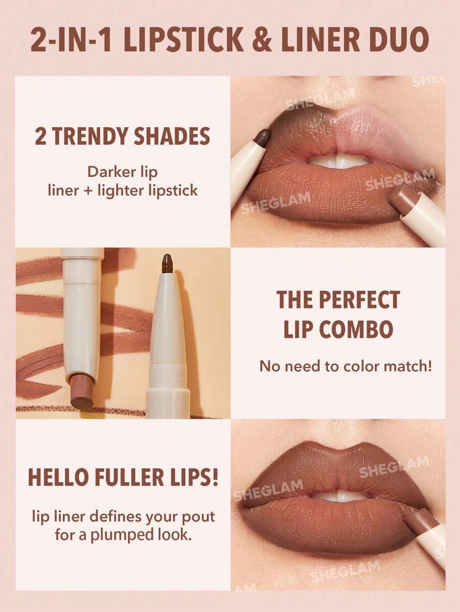 Sheglam Glam 101 Lipstick and Liner Duo