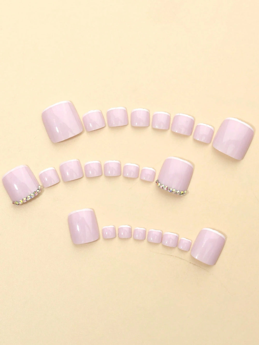 Shein 24pcs Foot Press False French Nail