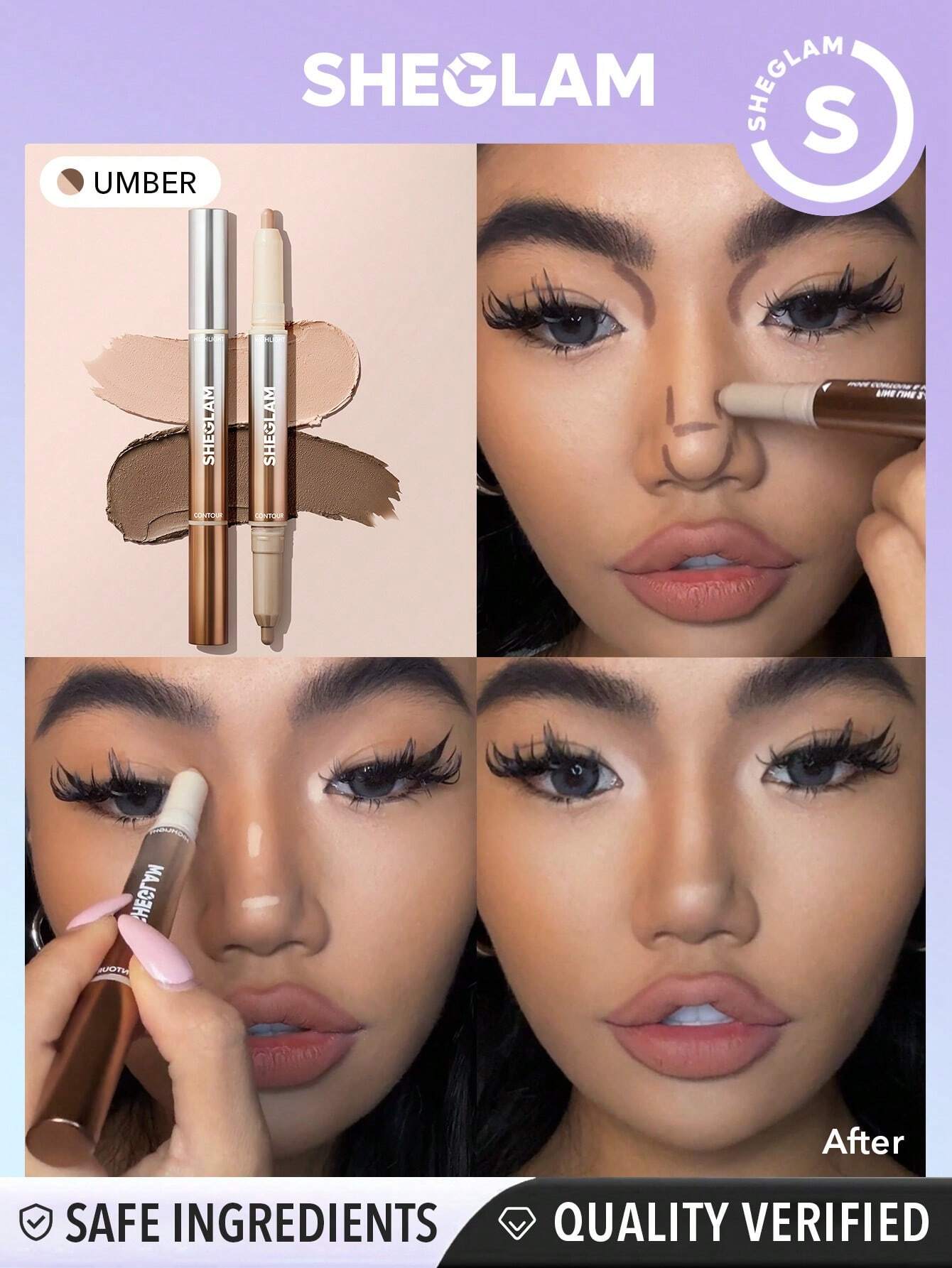 SHEGLAM Fine Line 2-In-1 Nose Contour and Highlight Pen