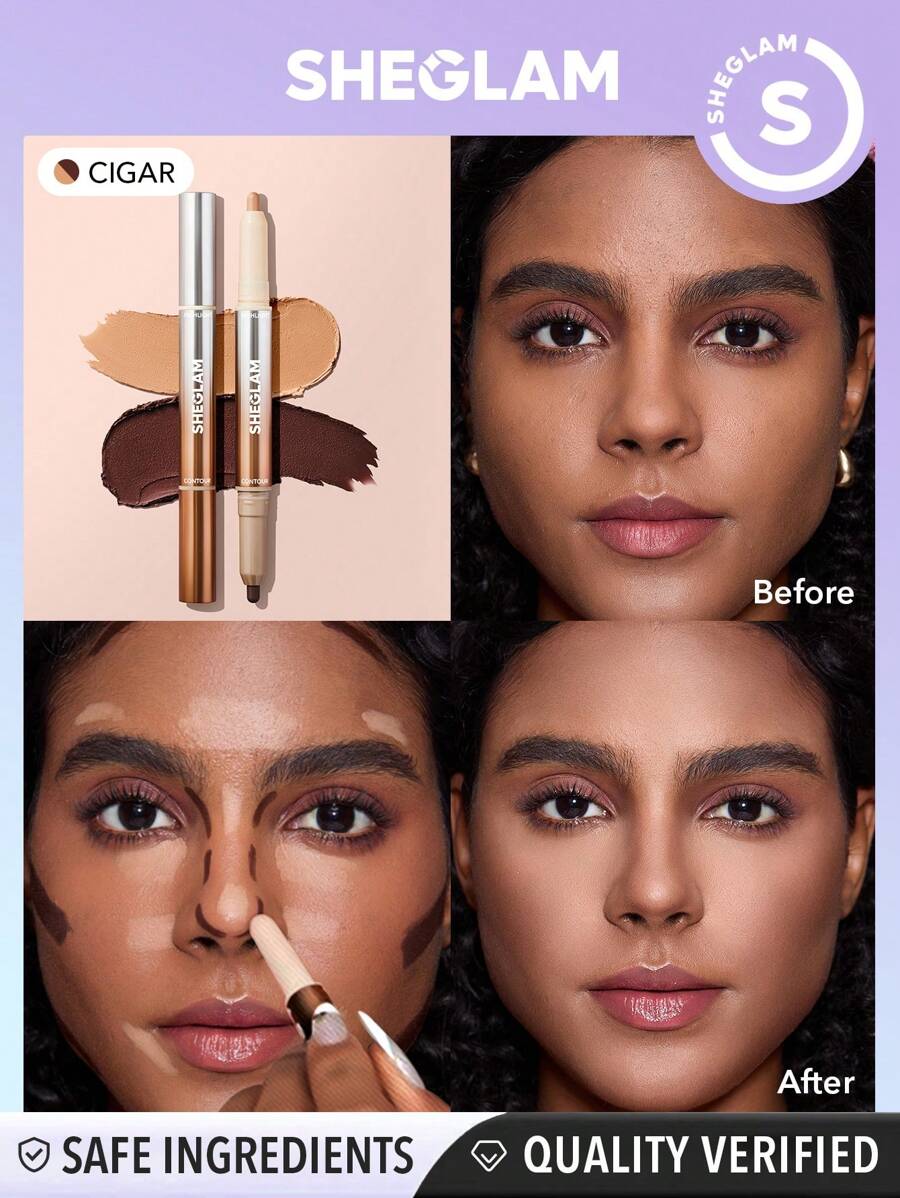 SHEGLAM Fine Line 2-In-1 Nose Contour and Highlight Pen
