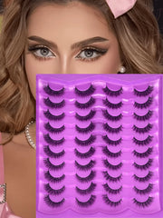 Shein 20 Pairs Beige Crystal Eyelashes