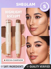 Sheglam Color and Sculpt Stick 2 In 1 Contour Dual Head Highlighter