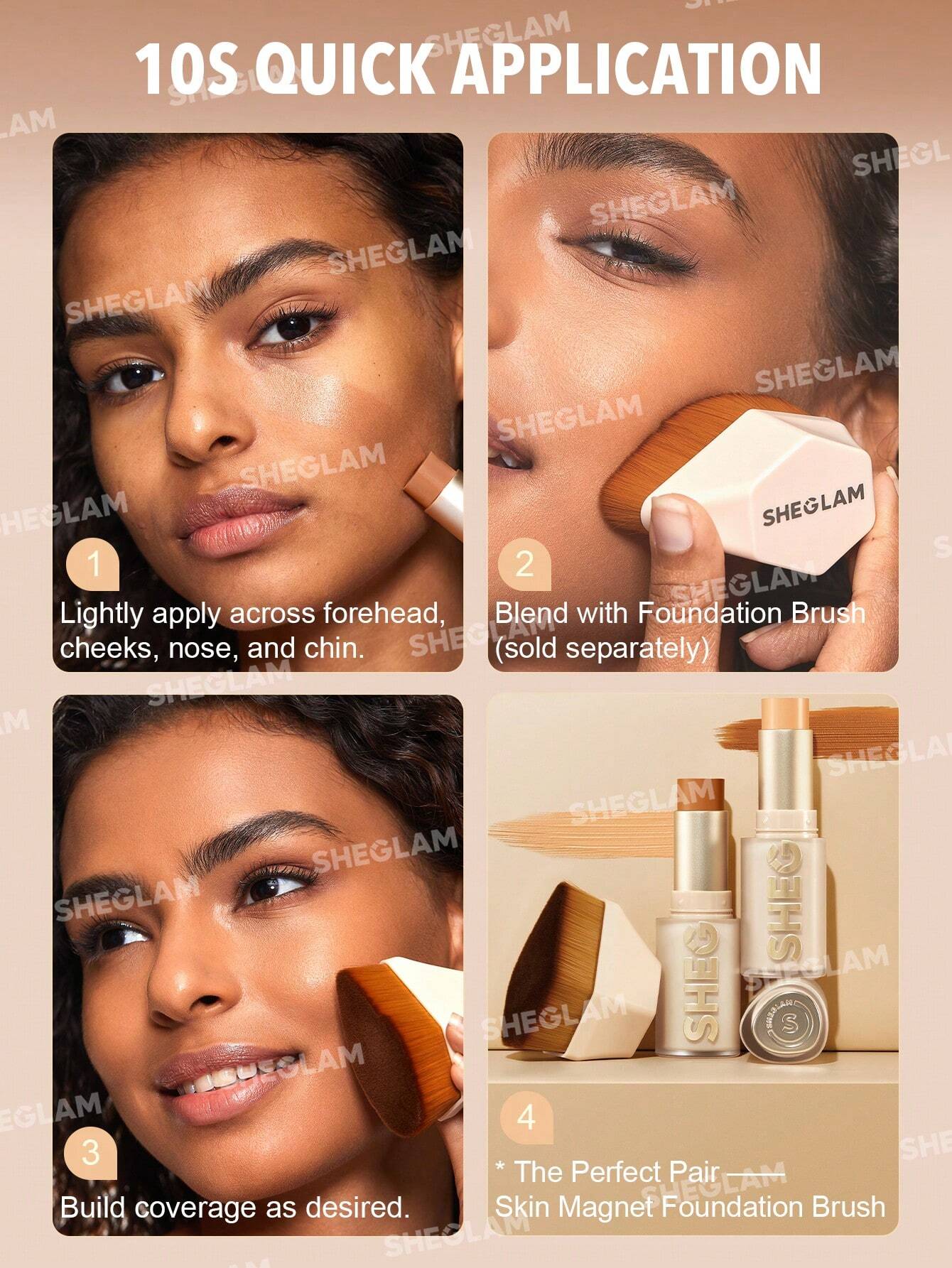 Sheglam Skin Magnet High Coverage Foundation Stick Sample