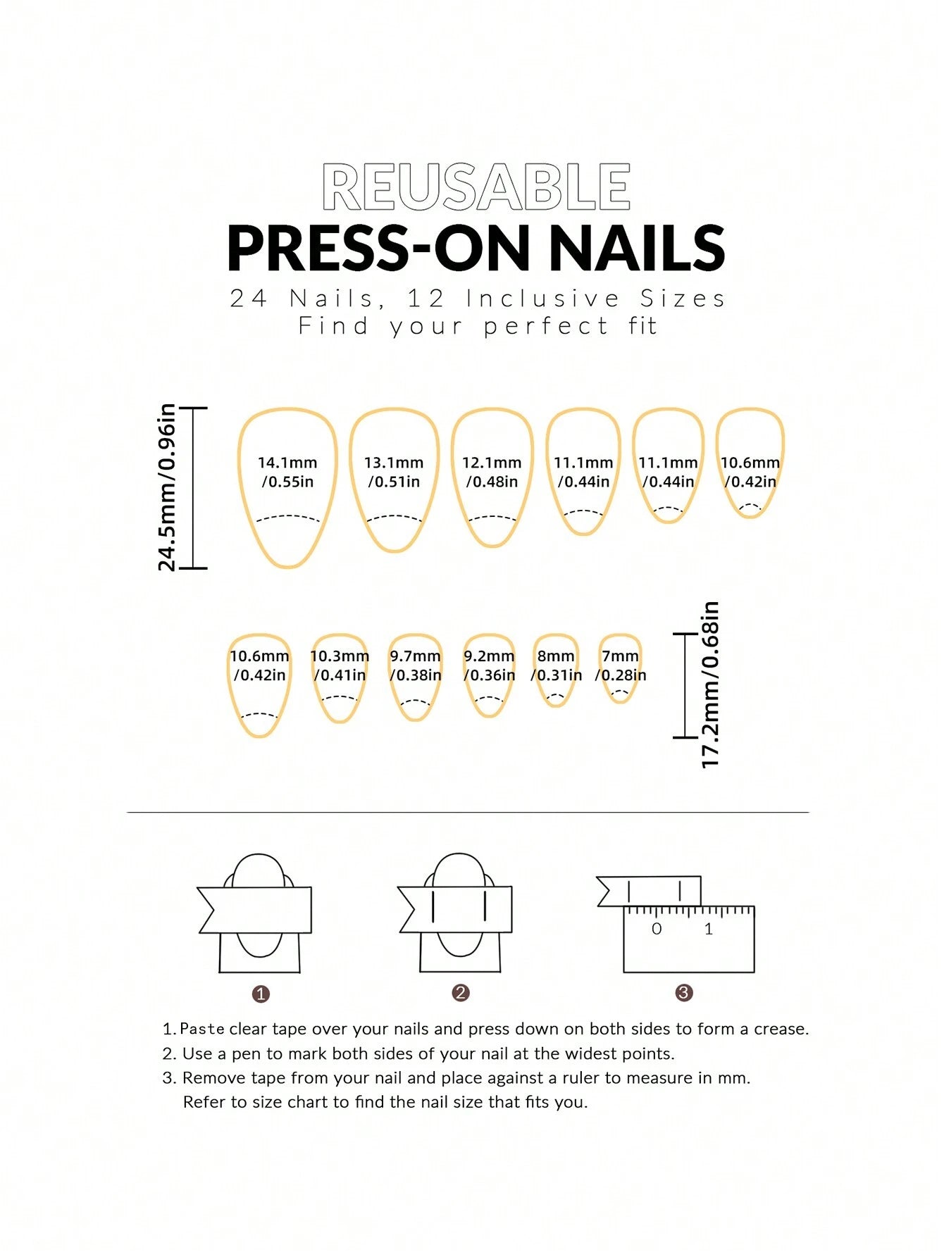 Shein 24pcs Summer Model Short Nails Pink French
