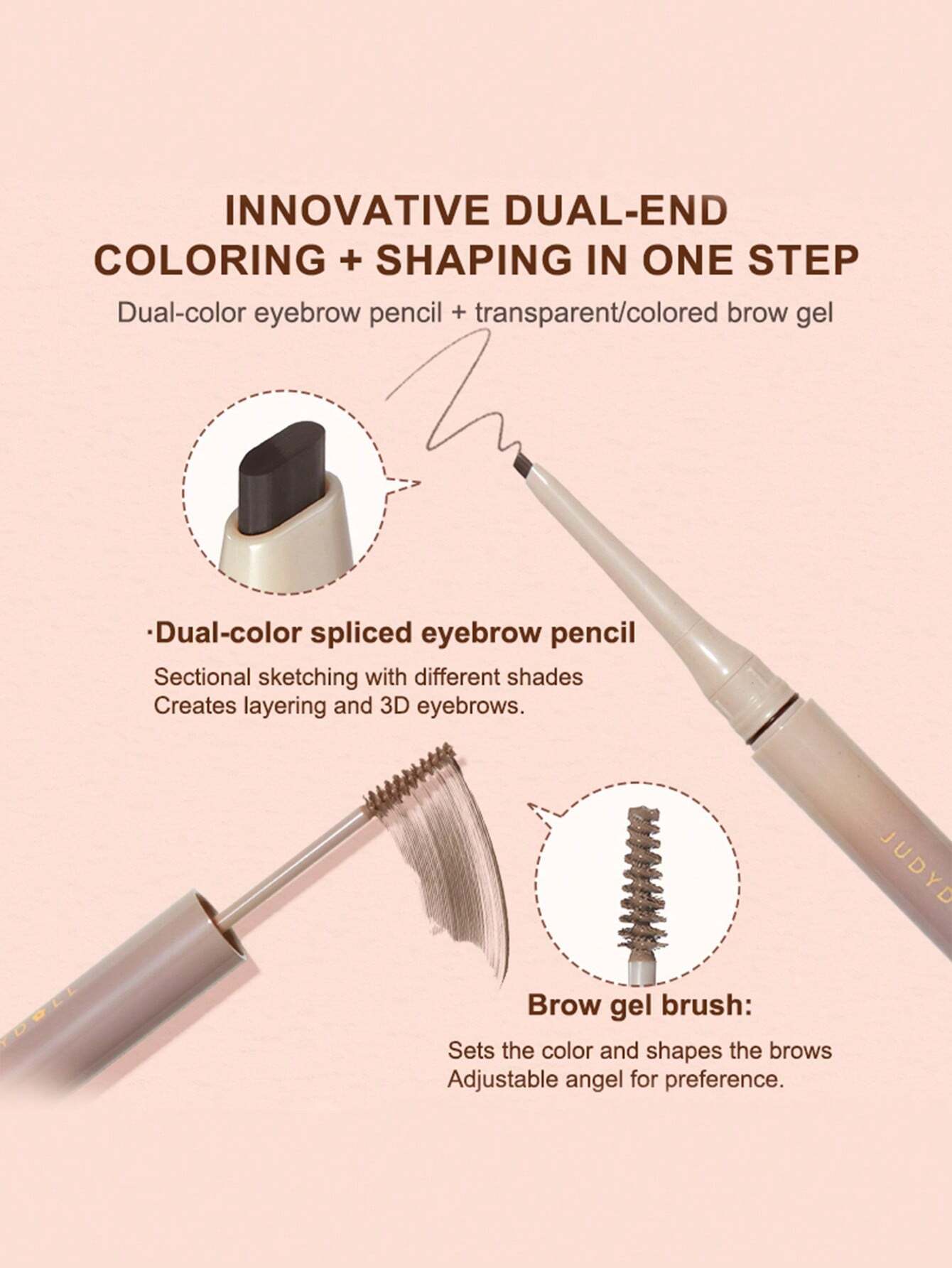 Sheglam Full Me In 2 in 1 - Eyebrow Pencil and Cream - Multi Color