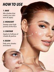 باليت SHEGLAM All About That Face متعددة الاستعمالات للوجه - درجة فانيليا سكالبت 12 لونًا