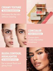 باليت SHEGLAM All About That Face متعددة الاستعمالات للوجه - درجة فانيليا سكالبت 12 لونًا