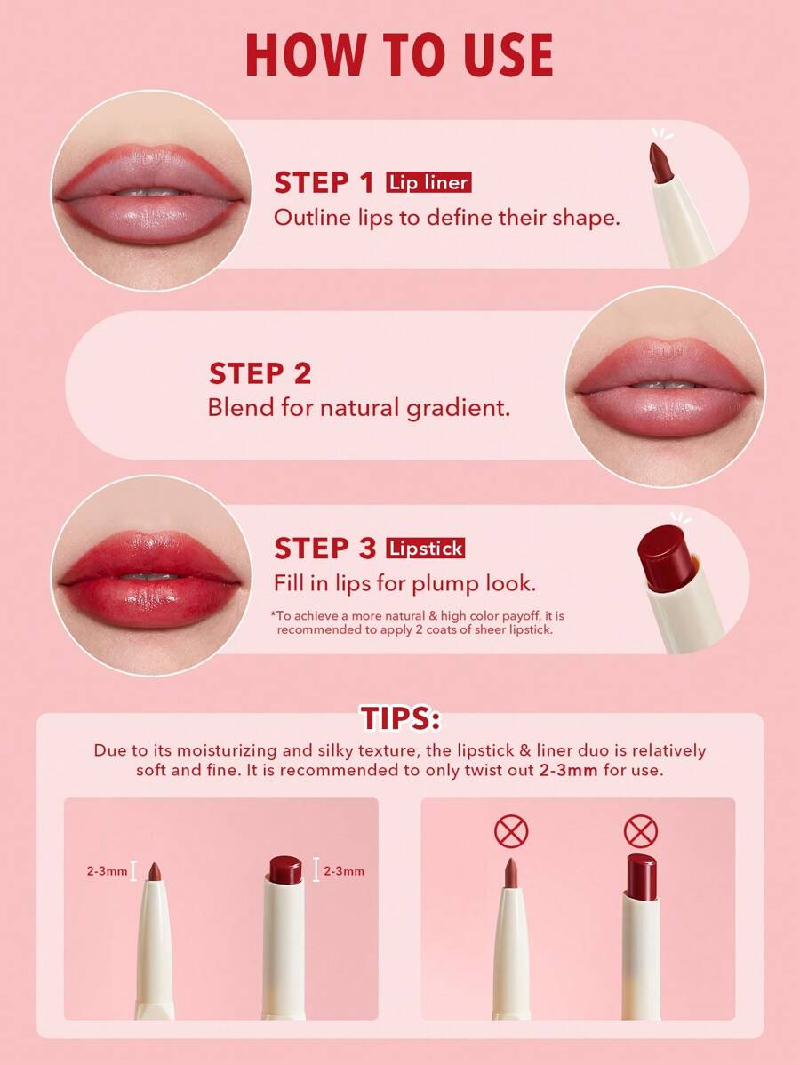 محدد الشفاه وأحمر الشفاه SHEGLAM Glam 101 Glossy
