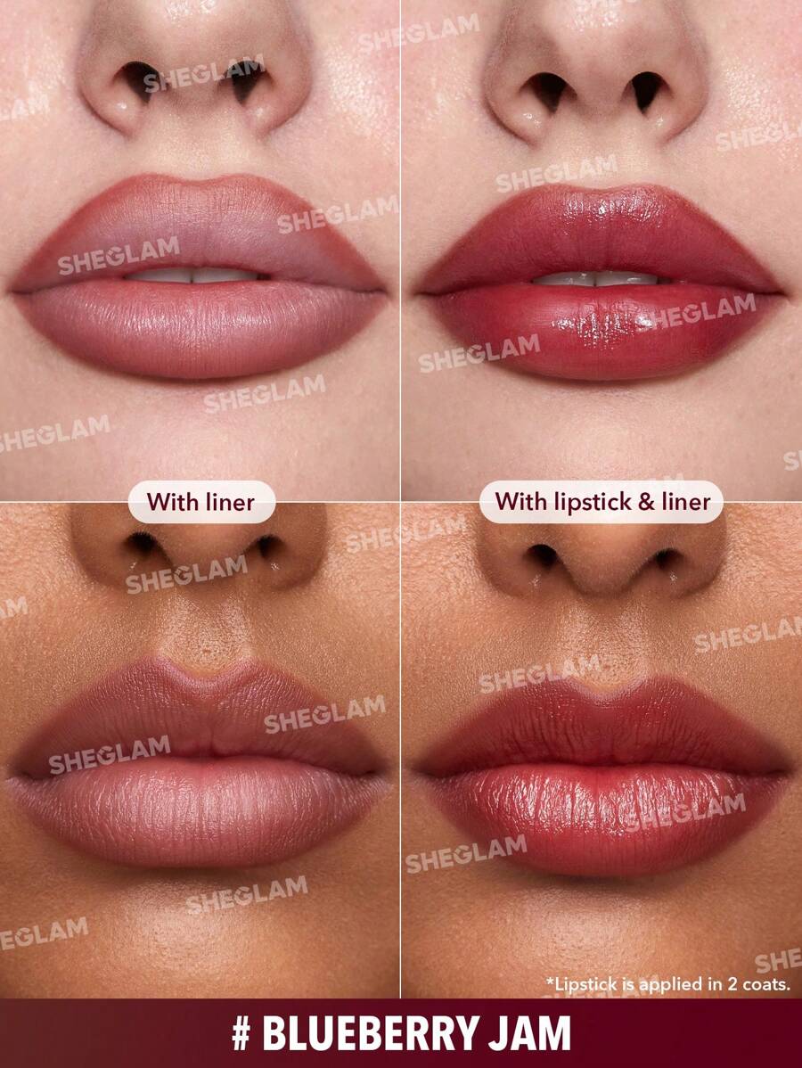 محدد الشفاه وأحمر الشفاه SHEGLAM Glam 101 Glossy
