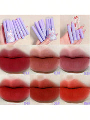 SheIn Rabbit Print Lip Gloss Kit 6Pcs Long-Lasting Matte Liquid Lipstick