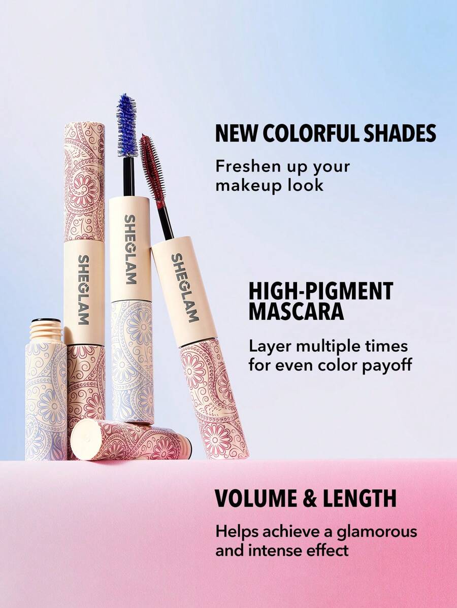 Sheglam All-In-One Volume and Length Mascara-waterproof brugundy