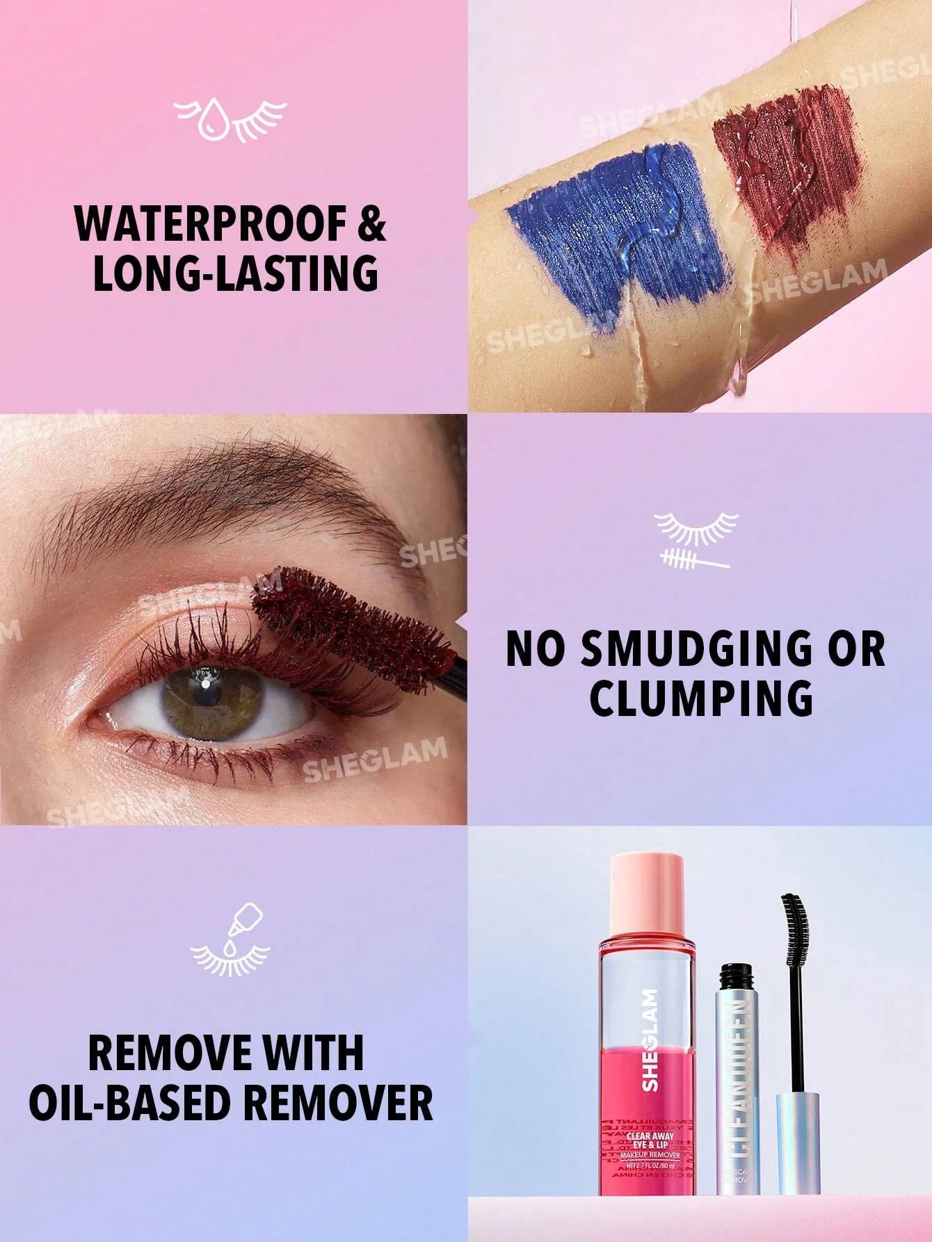 Sheglam All-In-One Volume and Length Mascara-Waterproof Blue