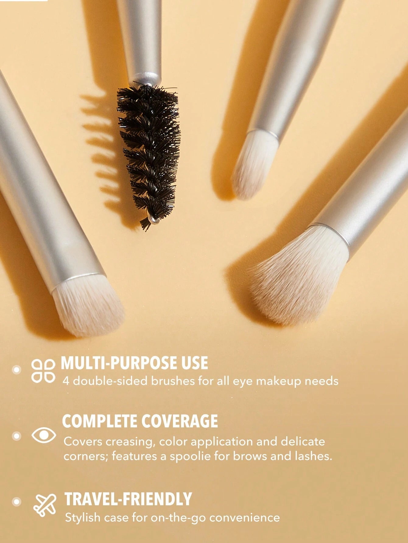 Sheglam Glam 101 Eye Essentials Makeup Brush Set 4Pcs