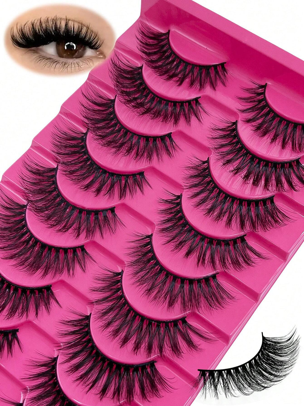 Shein 10 Pairs Eyelashes 6D Super Fluffy