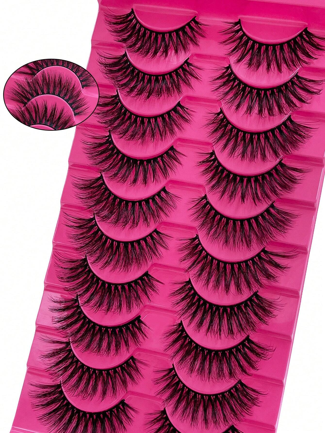 Shein 10 Pairs Eyelashes 6D Super Fluffy