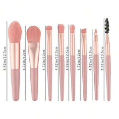 Shein 8pcs Makeup Brush Set  Macaron Brush Portable Concealer