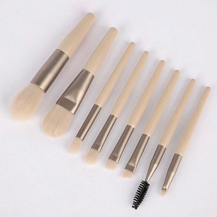 Shein 8pcs Makeup Brush Set  Macaron Brush Portable Concealer