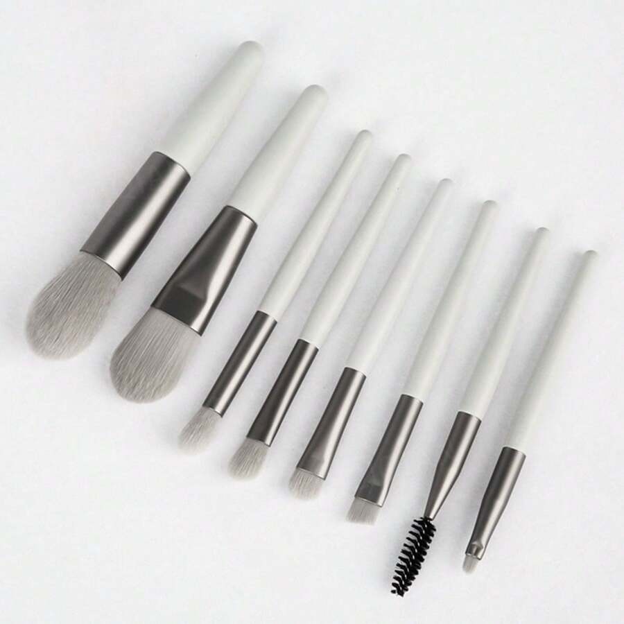 Shein 8pcs Makeup Brush Set  Macaron Brush Portable Concealer