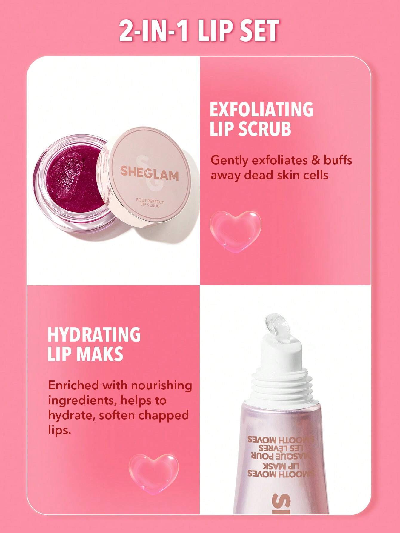 Sheglam lip service scrub set