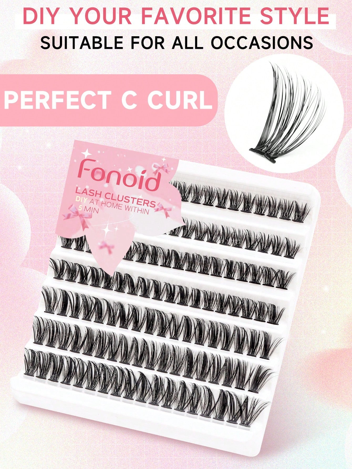 Shein Fonoid 126PCS Single Cluster Segmented Fleece False