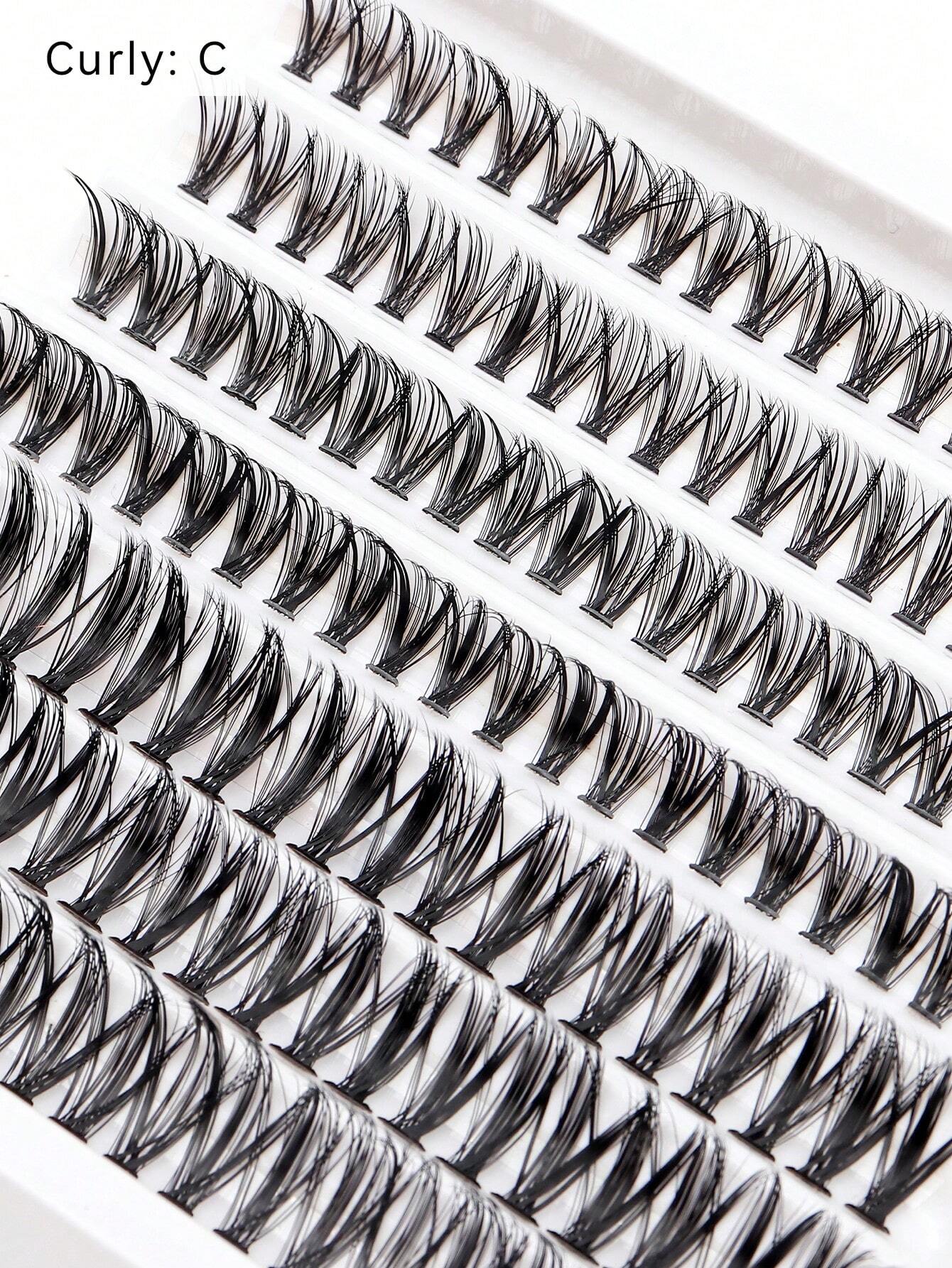 shein Azenlo Seven Row Set Of 140PCS Single Cluster Segmented False Eyelashes
