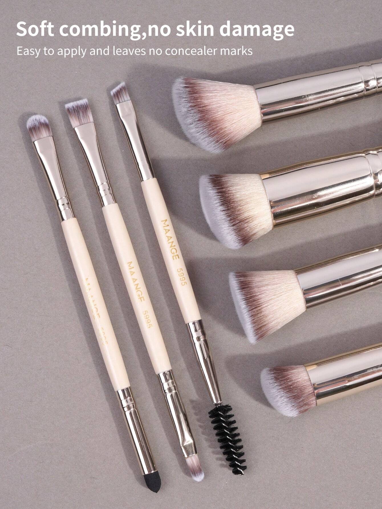 Maange Makeup Brush Set 7-12 Pcs Travel Kit