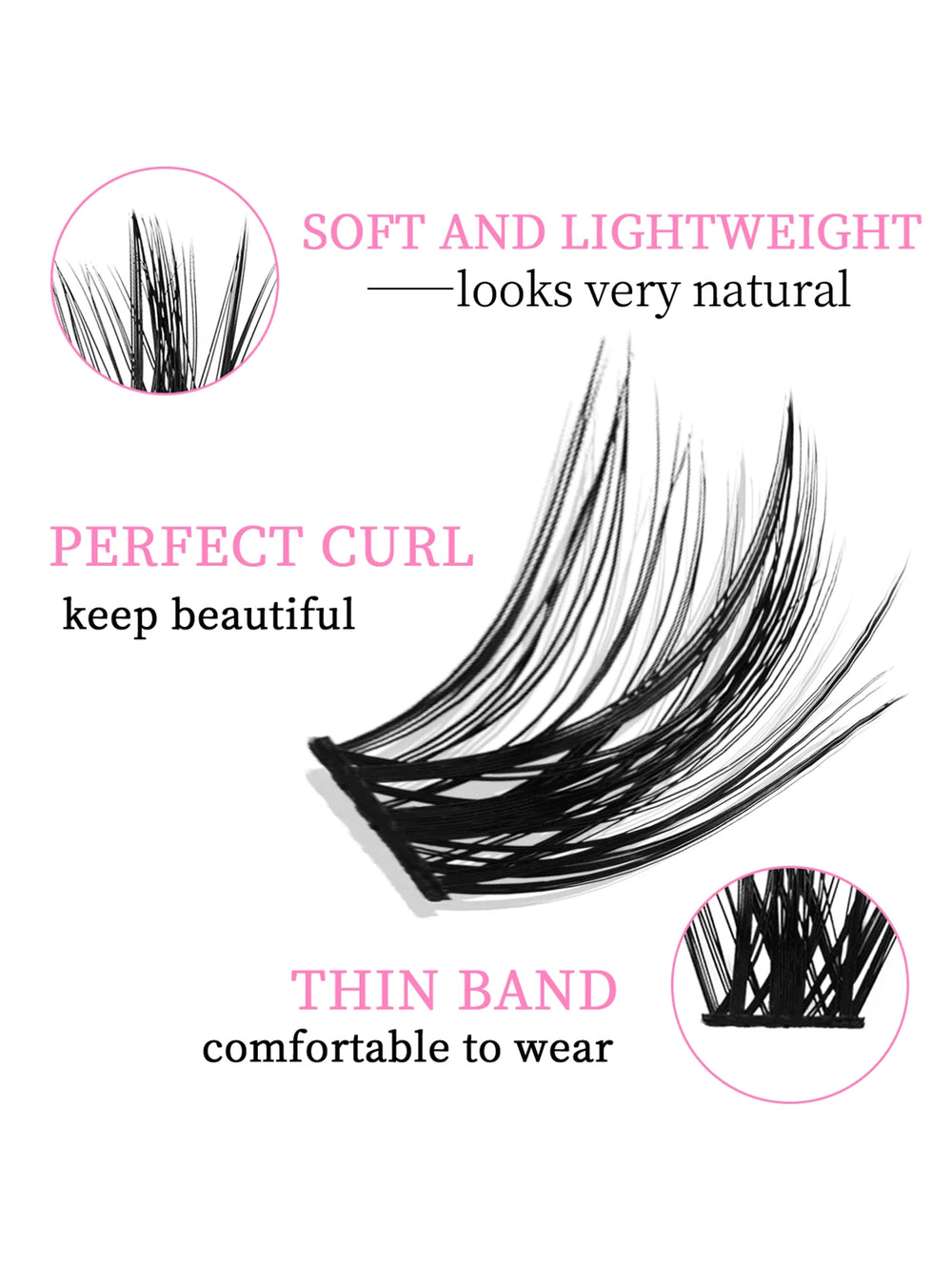 Shein Fonoid 96PCS Fluffy And Soft Segmented Eyelashes